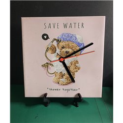 20cm Ceramic Tile Desk/Wall Clock - TBCL(74)