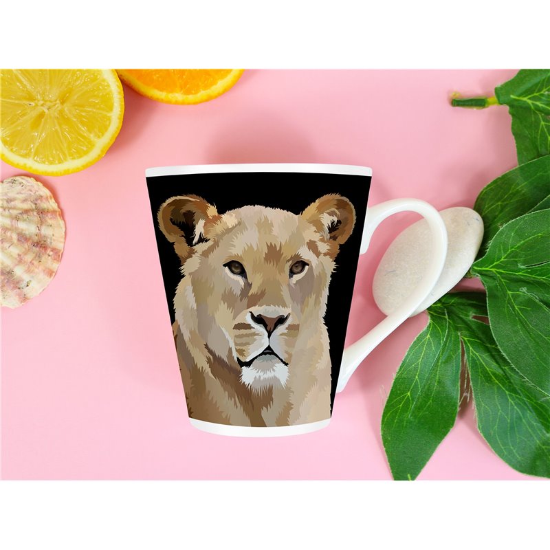 Tech 12oz Latte Mug  -  Big Cat (40)