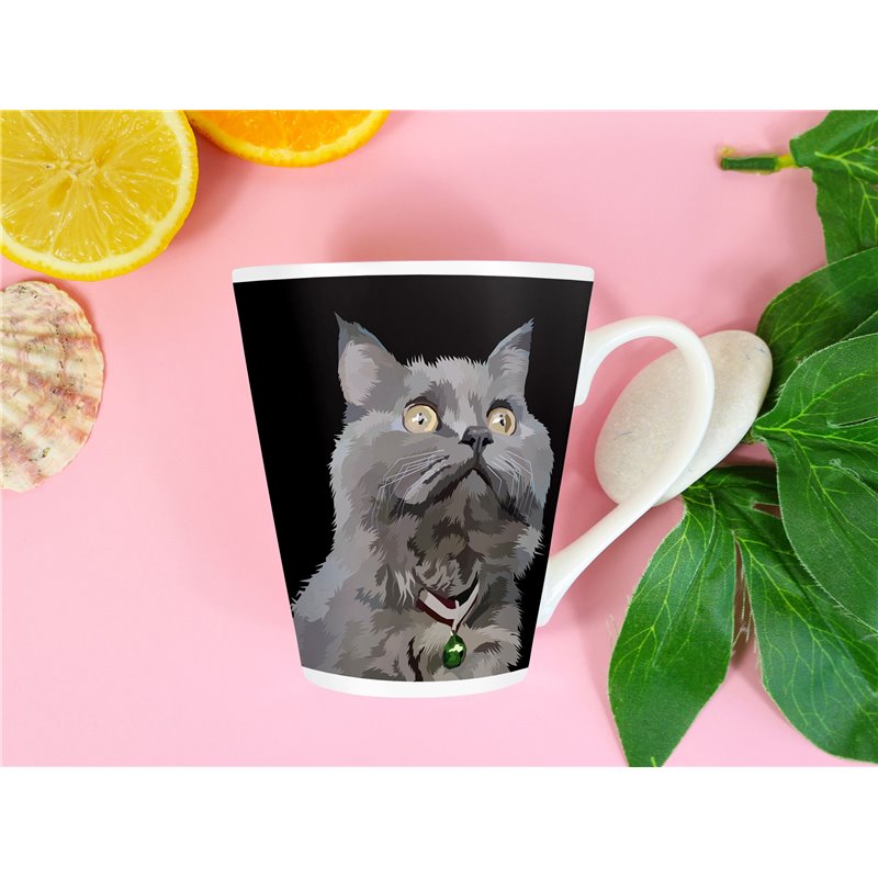 Tech 12oz Latte Mug  -  Cat (37)