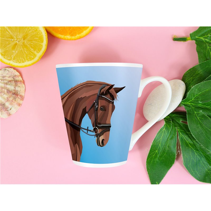 Tech 12oz Latte Mug  -  Horse (2)