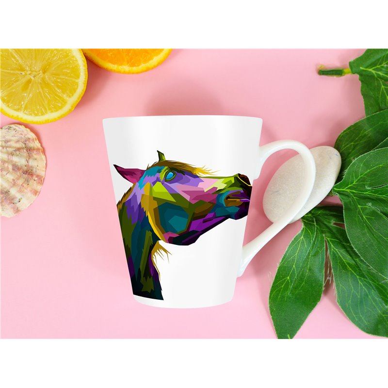 Tech 12oz Latte Mug  -  Horse (7)