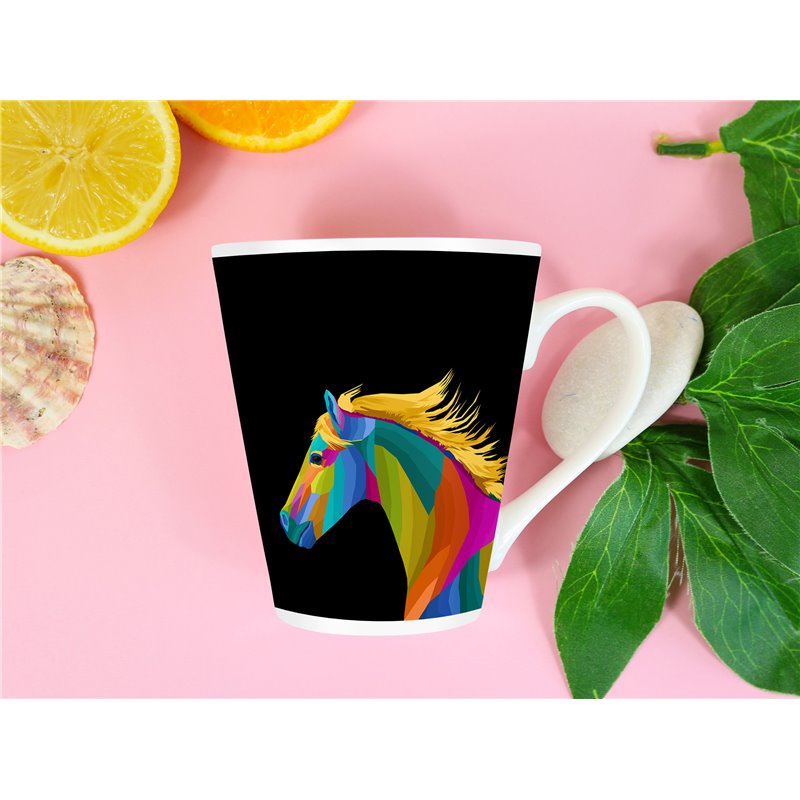 Tech 12oz Latte Mug  -  Horse (9)