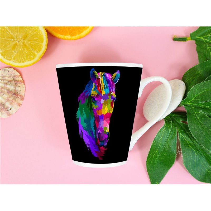 Tech 12oz Latte Mug  -  Horse (10)