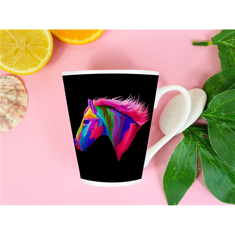 Tech 12oz Latte Mug  -  Horse (12)