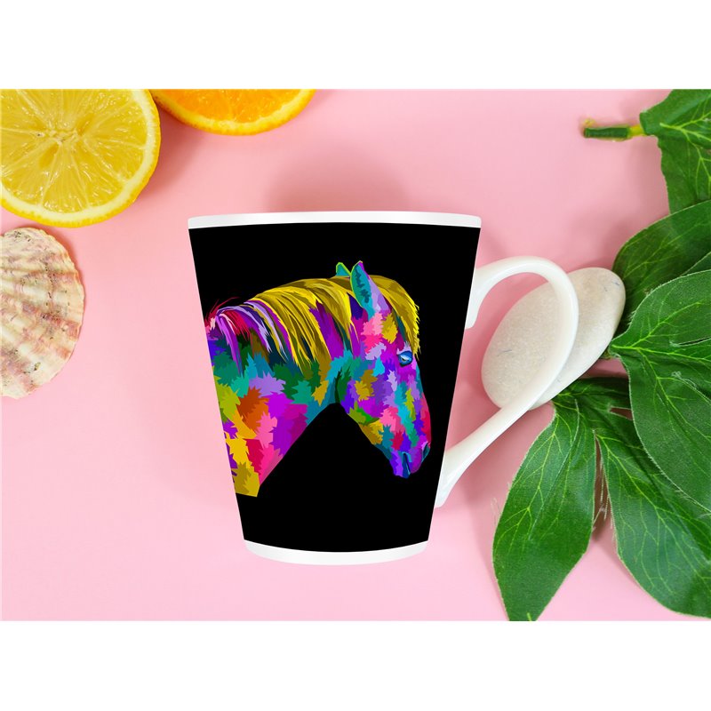 Tech 12oz Latte Mug  -  Horse (14)