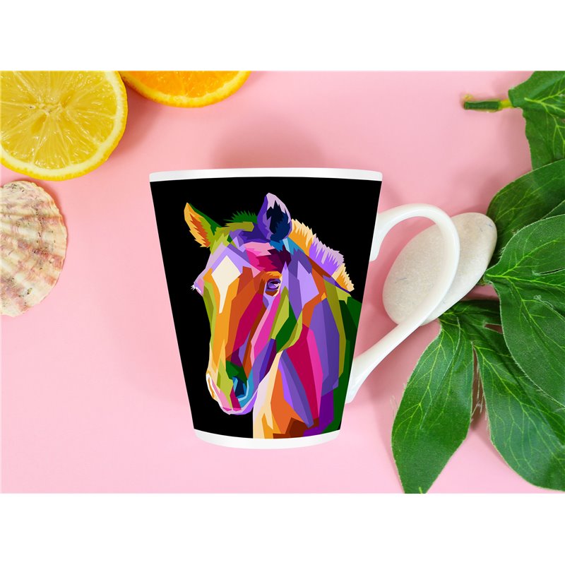 Tech 12oz Latte Mug  -  Horse (15)