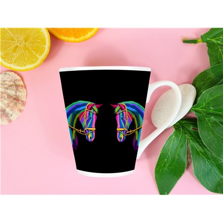 Tech 12oz Latte Mug  -  Horse (18)