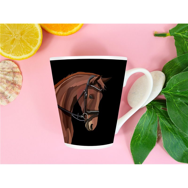 Tech 12oz Latte Mug  -  Horse (26)