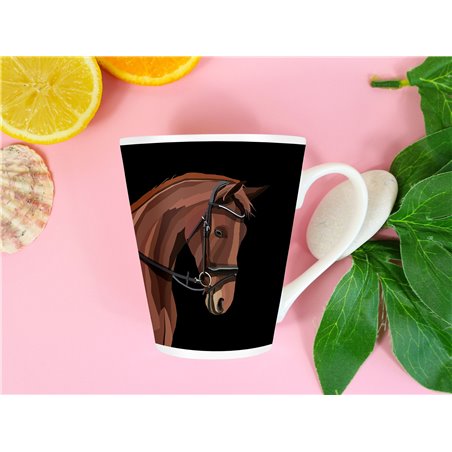 Tech 12oz Latte Mug  -  Horse (26)