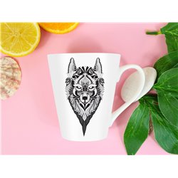 Tech 12oz Latte Mug  -  Wolf (1)