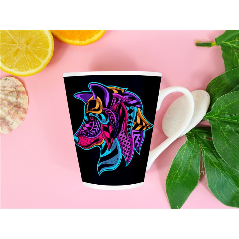 Tech 12oz Latte Mug  -  Wolf (4)