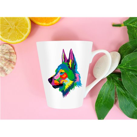Tech 12oz Latte Mug  -  Wolf (6)