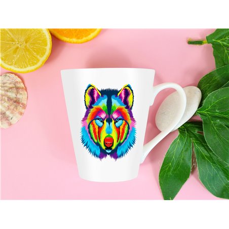 Tech 12oz Latte Mug  -  Wolf (7)