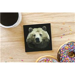 Tech Ceramic Coaster - 10cm  -  Bear(4)