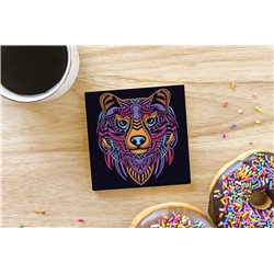Tech Ceramic Coaster - 10cm  -  Bear(8)