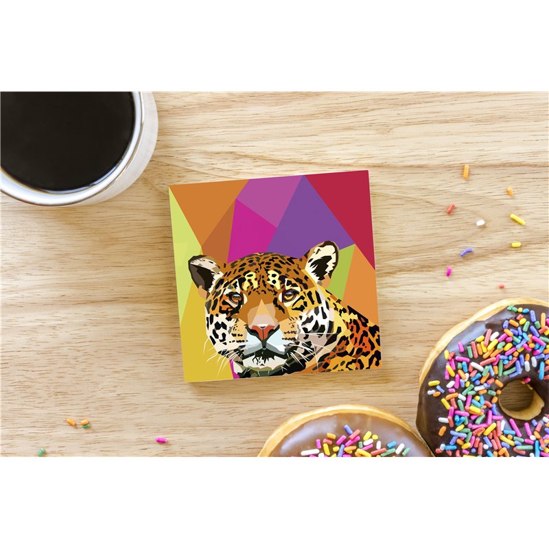 Tech Ceramic Coaster - 10cm  -  Big Cat (2)