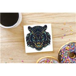 Tech Ceramic Coaster - 10cm  -  Big Cat (4)