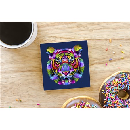 Tech Ceramic Coaster - 10cm  -  Big Cat (5)