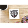 Tech Ceramic Coaster - 10cm  -  Big Cat (8)