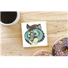 Tech Ceramic Coaster - 10cm  -  Big Cat (10)