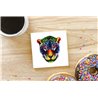 Tech Ceramic Coaster - 10cm  -  Big Cat (13)