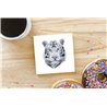 Tech Ceramic Coaster - 10cm  -  Big Cat (15)