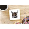 Tech Ceramic Coaster - 10cm  -  Big Cat (17)