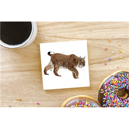 Tech Ceramic Coaster - 10cm  -  Big Cat (18)