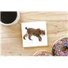 Tech Ceramic Coaster - 10cm  -  Big Cat (18)