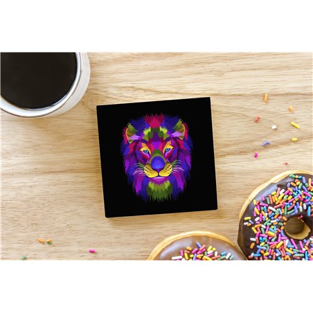 Tech Ceramic Coaster - 10cm  -  Big Cat (19)