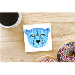 Tech Ceramic Coaster - 10cm  -  Big Cat (21)