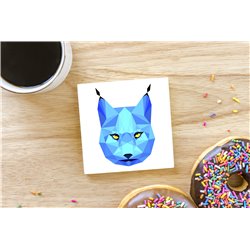 Tech Ceramic Coaster - 10cm  -  Big Cat (22)