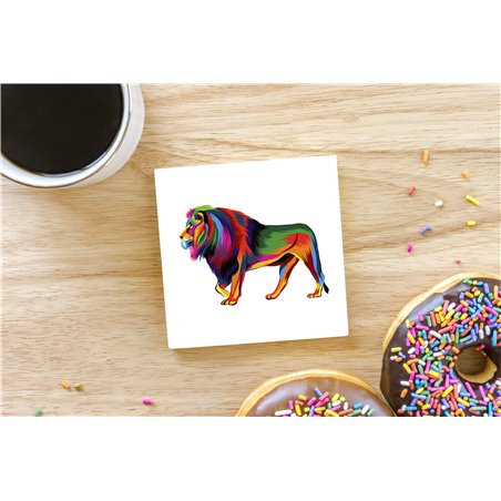 Tech Ceramic Coaster - 10cm  -  Big Cat (23)
