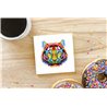 Tech Ceramic Coaster - 10cm  -  Big Cat (28)
