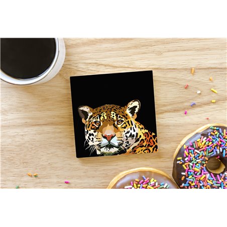 Tech Ceramic Coaster - 10cm  -  Big Cat (34)