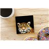 Tech Ceramic Coaster - 10cm  -  Big Cat (34)