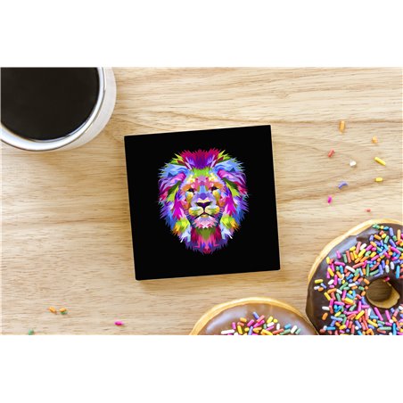 Tech Ceramic Coaster - 10cm  -  Big Cat (35)