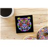 Tech Ceramic Coaster - 10cm  -  Big Cat (36)