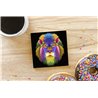 Tech Ceramic Coaster - 10cm  -  Big Cat (38)