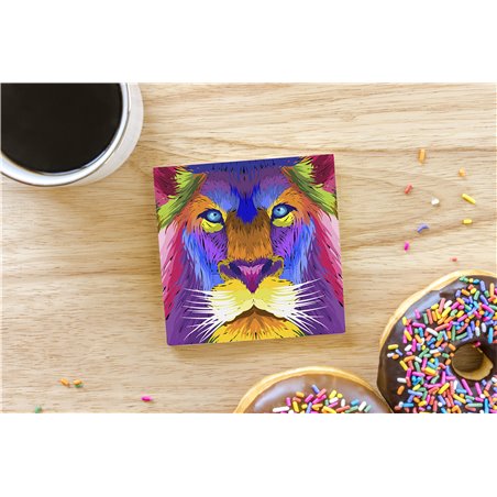 Tech Ceramic Coaster - 10cm  -  Big Cat (39)