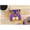 Tech Ceramic Coaster - 10cm  -  Big Cat (39)
