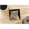 Tech Ceramic Coaster - 10cm  -  Big Cat (40)