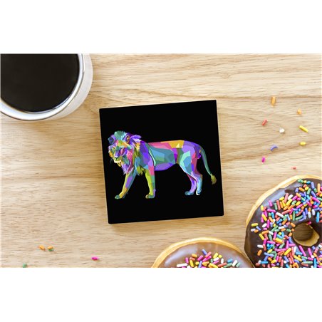 Tech Ceramic Coaster - 10cm  -  Big Cat (41)