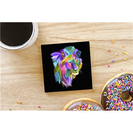 Tech Ceramic Coaster - 10cm  -  Big Cat (42)