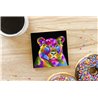 Tech Ceramic Coaster - 10cm  -  Big Cat (43)