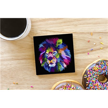 Tech Ceramic Coaster - 10cm  -  Big Cat (44)