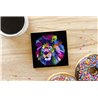 Tech Ceramic Coaster - 10cm  -  Big Cat (44)