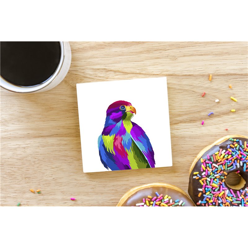 Tech Ceramic Coaster - 10cm  -  Bird (5)
