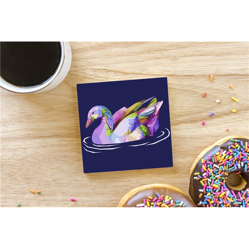 Tech Ceramic Coaster - 10cm  -  Bird (6)