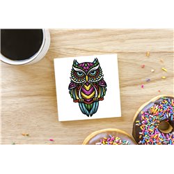 Tech Ceramic Coaster - 10cm  -  Bird (8)